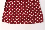 V Neck Elastic Band Ladies Dress Clothing 100% Viscose Polka Dot Red Dress