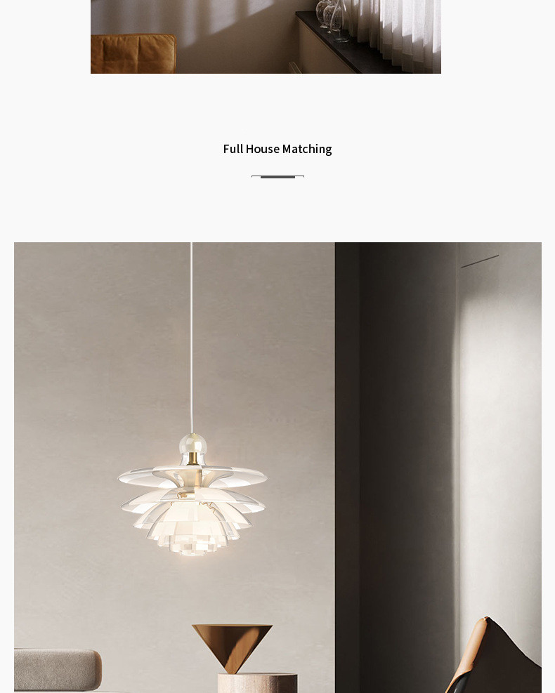 Denmark Designer Glass Pine Cones Pendant Light Modern Acrylic Hanging Lamps(WH-GP-179)