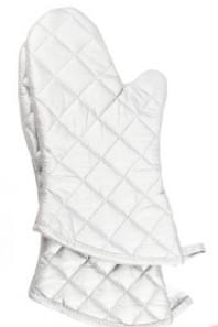 Quality Household Cotton Kitchen Oven Gloves Silver Plated Thickened Plain Design wholesale