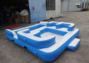 Quality Entermainment 6 Person Inflatable Floating Island , Inflatable Shock Rocker wholesale