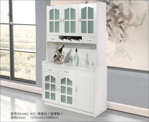 Quality MDF Painted Wine Hutch Cabinet Ample Storage Space With Glass Door wholesale