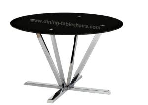 Quality Black Tinted 6 Person Round Dining Table Scratch Proof Ideal For Living Room wholesale