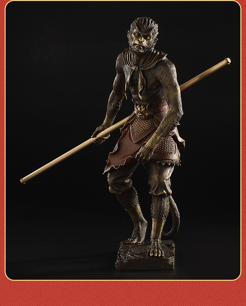 Custom 3D Alloy Copper Casting Monkey King Ornament for Anniversary Celebrations