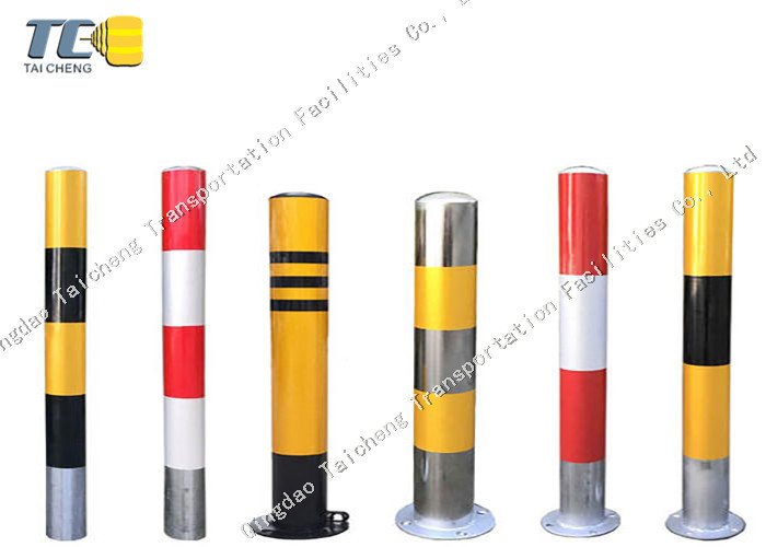 Cast Iron Steel Fixed Post Removable Traffic Bollards Anti Rust Sliver