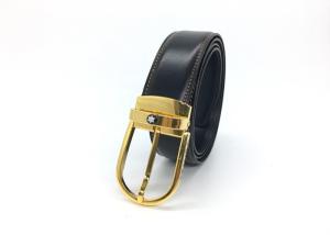 Quality Night Blue Mens Leather Dress Belt Handmade For Work Business And Casual wholesale