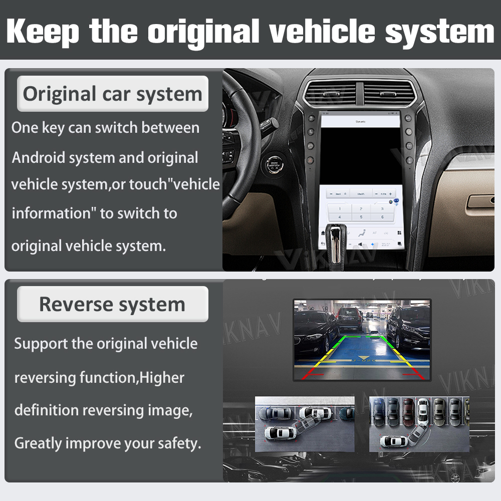 Viknav Car Radio For Ford Explorer (2011-2019) 14.4 inch Multimedia Player GPS Navigation Head Unit DSP Carplay