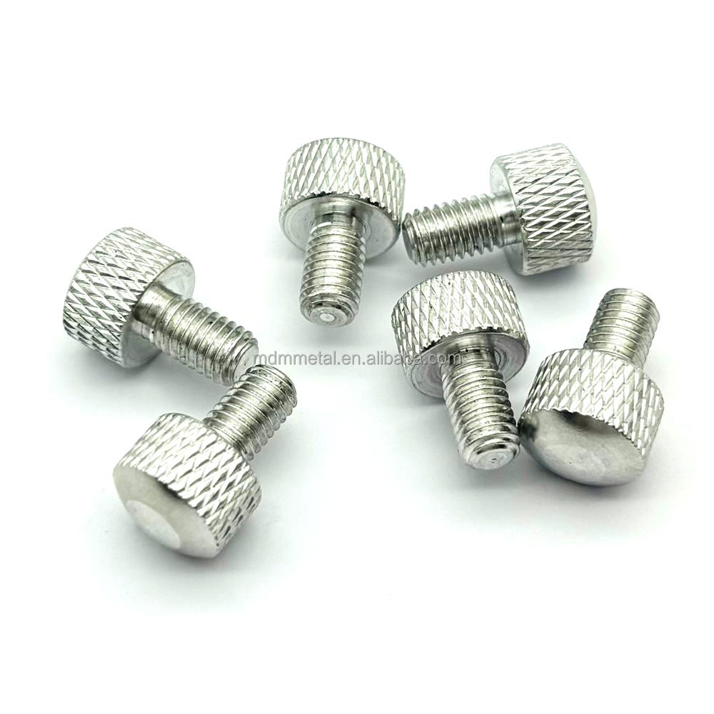 Not Micro Machining Knurled Thumb Screws in M3 M4 M5 M6 M8 Sizes with Tolerance 0.01-0.05mm