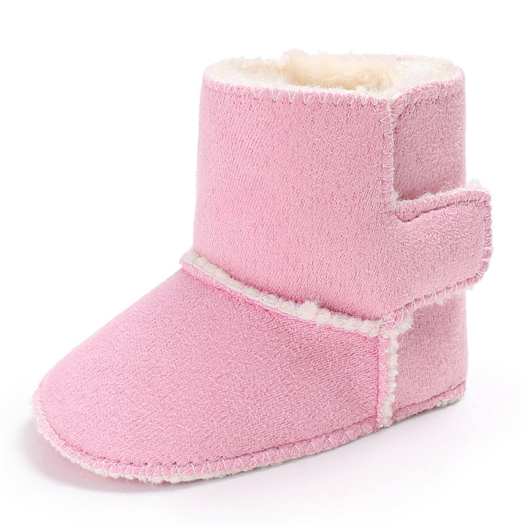 Wholesale Cotton fabric Warm plush 0-18 months Outdoor baby booties