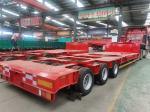 3 Axles 60-80 Ton Lowboy Semi Trailers for Heavy Equipment Carrier Customer's