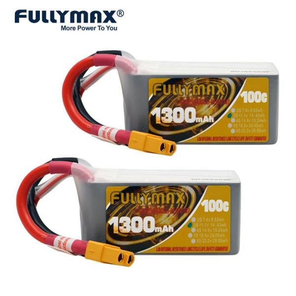 Xt60 11.1v 3s 1300mah Lipo Batteries For Rc Airplanes Helicopter 100c Li Ion