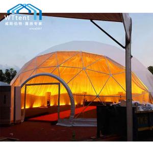 Quality Romantic Large Geodesic Dome Tent Glass Window Double PVC Fabric wholesale