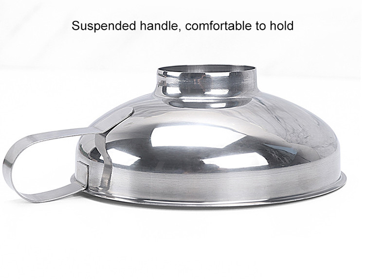 Stainless Steel Household Kitchen Tools Thickened Oil Spill Wine Funnel