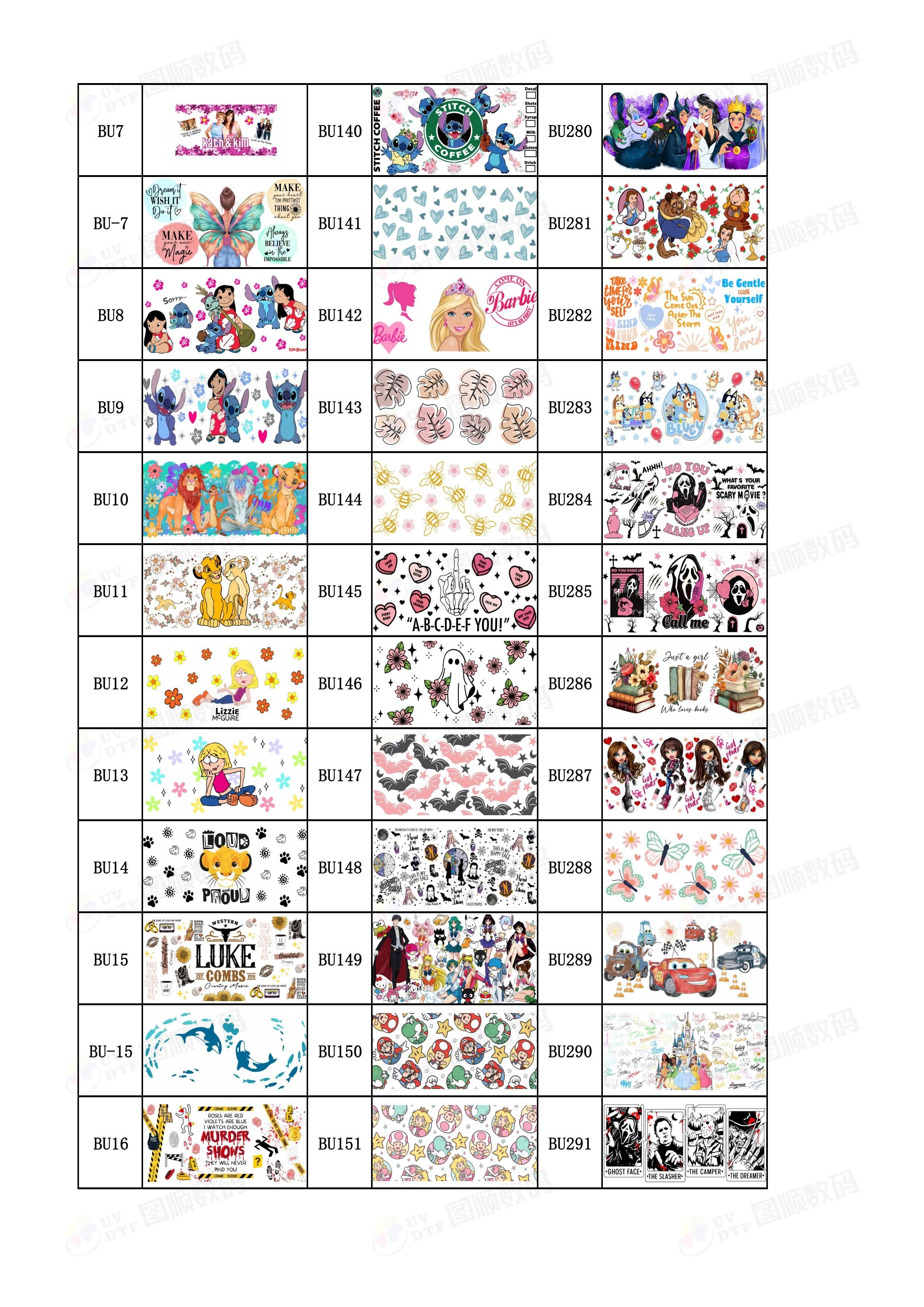 Stretchable UV DTF Cup Wrap Transfers Label Waterproof 16oz 24oz 20oz 40oz
