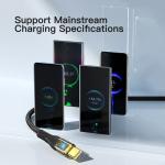 PVC Phone USB A To C Cable Transparent 100W 7A 480Mbps