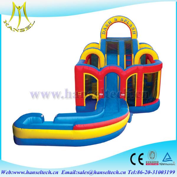 Hansel 2017 hot selling commercial PVC outdoor inflatable water slides for rent