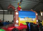 Simple inflatable horseman bouncer house 0.55mm PVC inflatable horse jump house