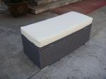 All Weather Resin Wicker Storage Box For Outdoor Garden / Patio