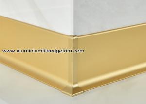 Quality 6cm / 8cm / 10cm Matt Gold Metal / Aluminum Skirting Board Profile As Wall Foot Brace wholesale