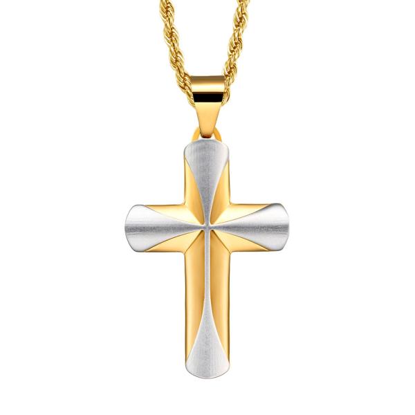 Jewelry Main Material Stainless Steel Bible Prayer Cross Pendant with Chain