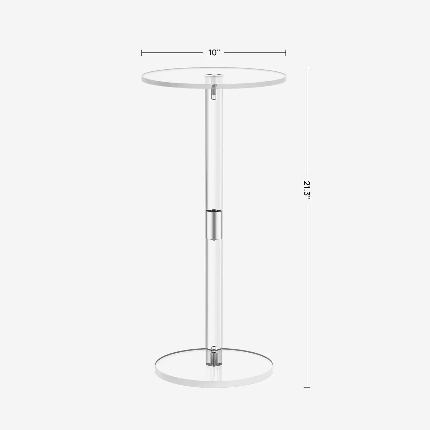 Easy Assembly Custom Acrylic Furniture Clear Side Table Coffee Table For Small Space