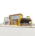 Aluminum Alloy Windows 20ft 40ft Prefab Mobile Shipping Bar Coffee Shops