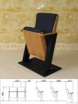 ISO9001 Black Movie Theater Folding Cinema Seats Chairs Hypoallergenic Removable