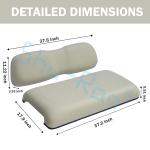 White Flip Golf Cart Front Seat Cushion Bottom Seat Assembly Fits On Club Car DS