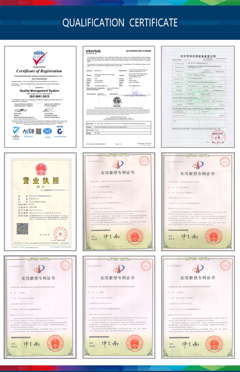 14.3L Auto AC Refrigerant Recovery Machine Equipment With Updatable Database