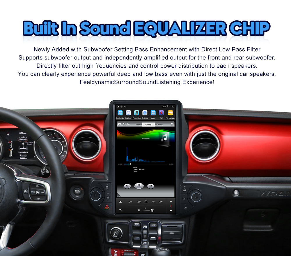 Viknav Car Radio For Jeep Wrangler (2018-2021) 13.6 inch GPS navigation DVD multimedia auto stereo 2din