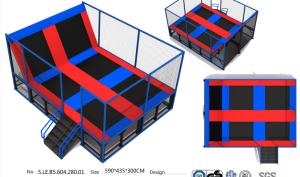 Quality 25M2 Chinese Commercial Indoor Trampoline Park/ Indoor Bungee/ Kids Indoor Trampoline Bed wholesale