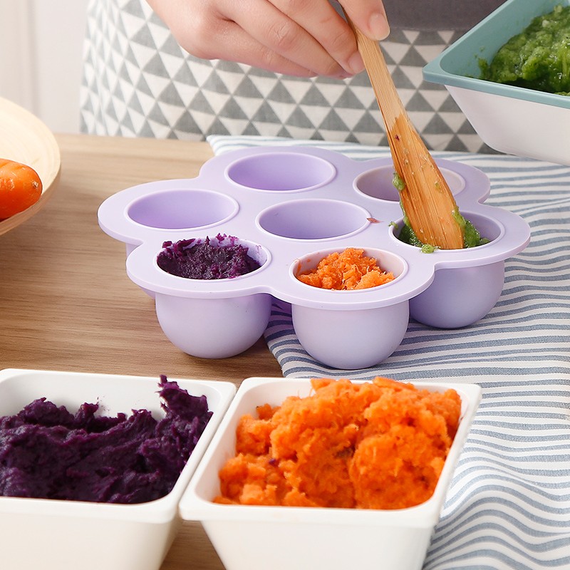 Baby Complementary Silicone Ice Trays Food Grade Customized Color With Lids
