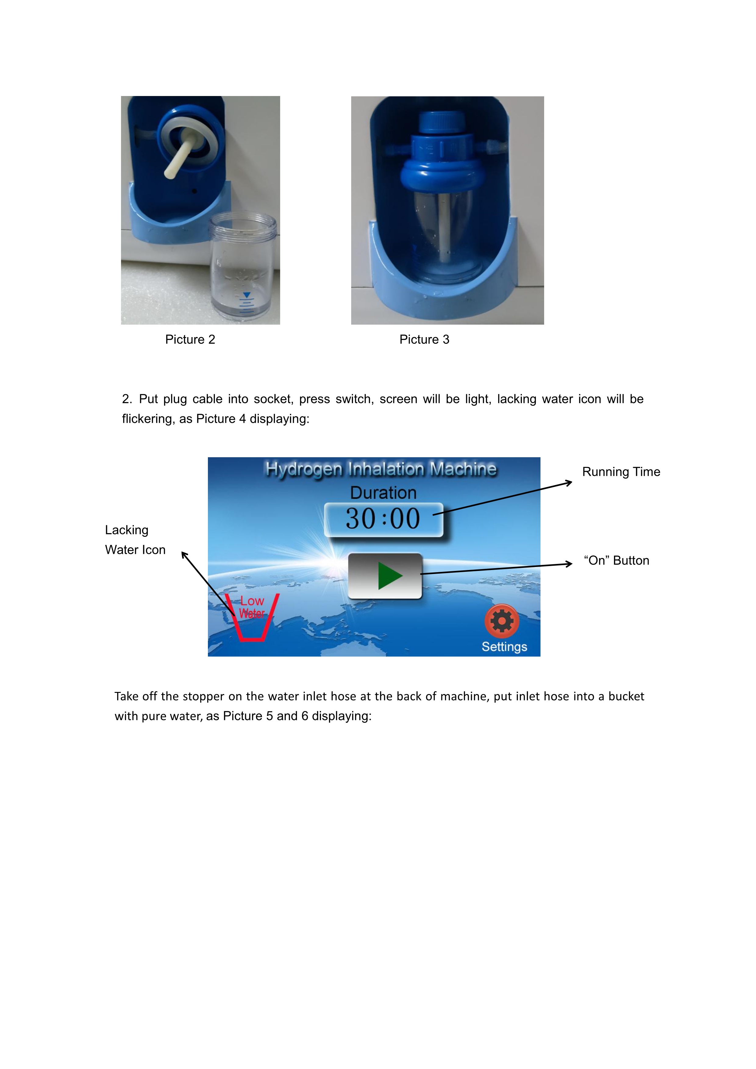 Home Health Care Hydrogen Breathing Device with 3L Water Consumption and 99% Purity