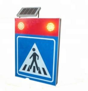 Quality IP65 Waterproof 900mm Solar Pedestrian Crossing Sign Aluminum wholesale