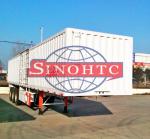 14m Tri Axle Heavy Duty Semi Trailers , Bulk Cargo Dry Van Semi Trailer