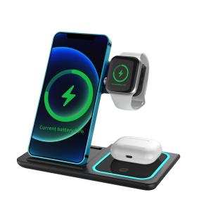 Quality 15W Portable Wireless Charger Dual Output Compatible Multiple Iphone Charging Station wholesale