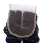 Indian Curly Brown 4x4 Lace Closure Grade 8A Virgin Human Hair Materials