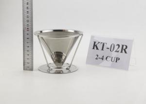 Quality Non Slip Handle Stainless Steel Pour Over Coffee Dripper With Silicone wholesale