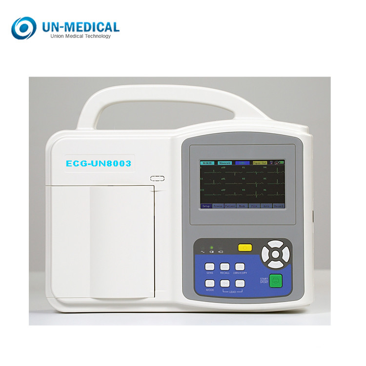ISO CE UN8006 Digital ECG Machine Touch Screen Three Channels