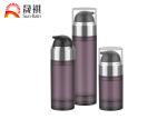 PETG purple airless pump cosmetic bottle packaging with MS lid