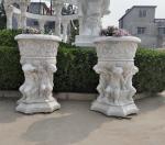 Stone carved Marble planter carved flowerpot sculpture,garden stone garden
