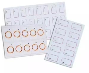 Quality 13.56MHz NFC Inlay Sheet TAG 213 , 215 Inlay Dry NFC Antenna RFID PVC Sheets for Cards wholesale