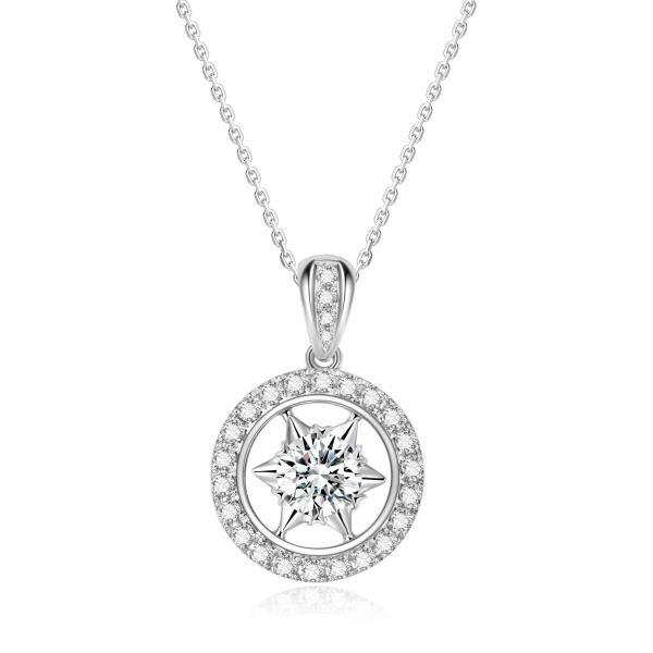 18k Gold Lab-Grown Diamond Pendant White Diamond Jewelry Pretty And Cute Diamond