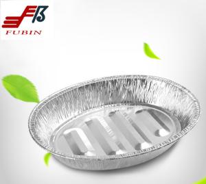 Quality Biodegradable Alloy 8011 Silver Foil Baking Trays Dia 340mm wholesale