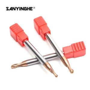 Quality Solid HRC55 2 4 Flute Tiny Carbide Ball Nose End Mills wholesale