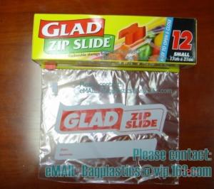 Quality Glad Zipper Food Bags, Microwave Bags, Slider Bags, School Lunch Pouch, Slider grip bags wholesale