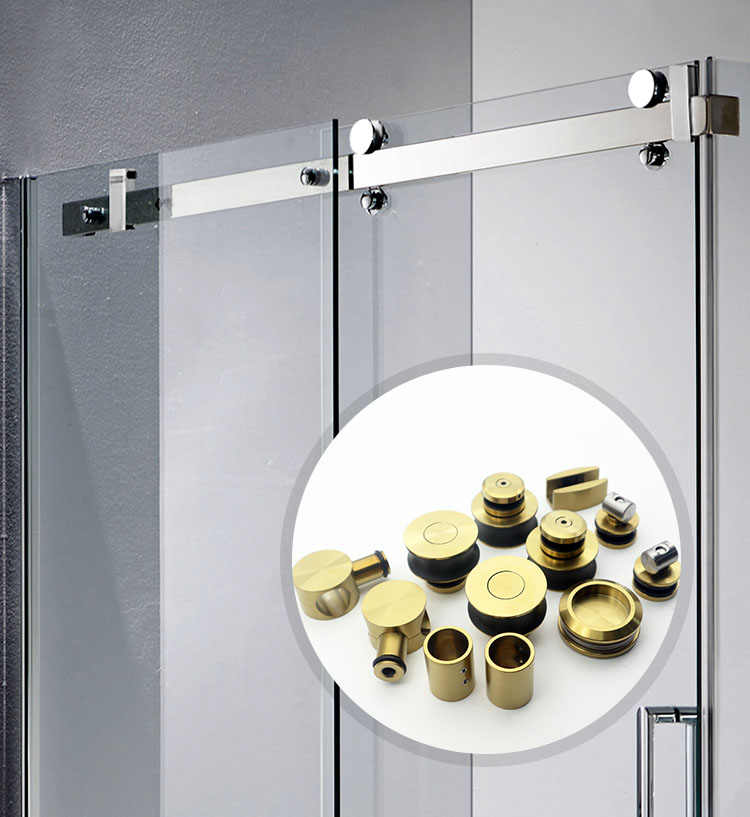 Sliding Golden Bathroom Fittings Accessories Kit for Door Satin/Polish/Matt Black Finish