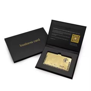 Quality Memorable RFID Chip Business Cards Metal Ntag215 Card 0.76mm Thickness wholesale