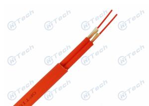 Quality Duplex Flat Fiber Optic Cable 2 Cores UL Fire Rated OFNR With 900μM Tight Buffer Fiber wholesale