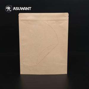 Quality 150 Mic Three Side Seal k Kraft Paper Packaging Bags wholesale