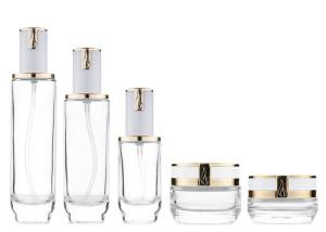 Quality OEM ODM Luxury Empty Cosmetic Bottles 100ml 50ml Glass Cream Jar 20g 40g wholesale
